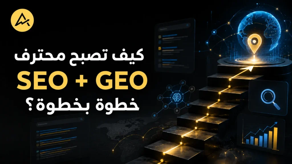 كيف تصبح محترف SEO؟ خريطة تعلم عملية من الصفر للاحتراف 2026 كيف تصبح محترف SEO وGEO